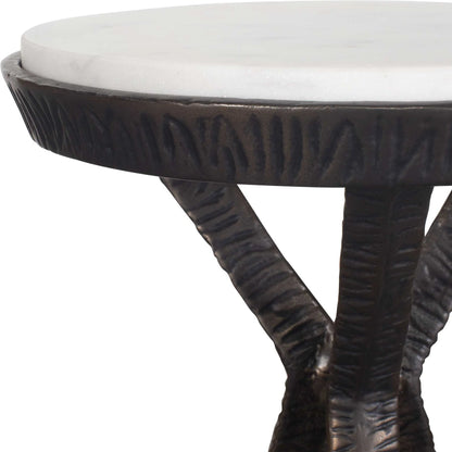 White Marble Accent Table