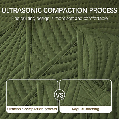 Xaking Solid Comforter Set | Ultrasonic Quilted Lightweight All-Season Bedding with Pillowcases | Six Colours, Twin to King