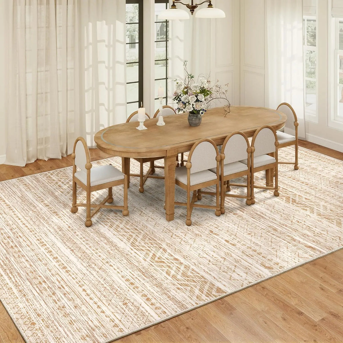 Art&Tuft Moroccan Contemporary Area Rug - Non-Slip, and Machine Washable for Effortless Living