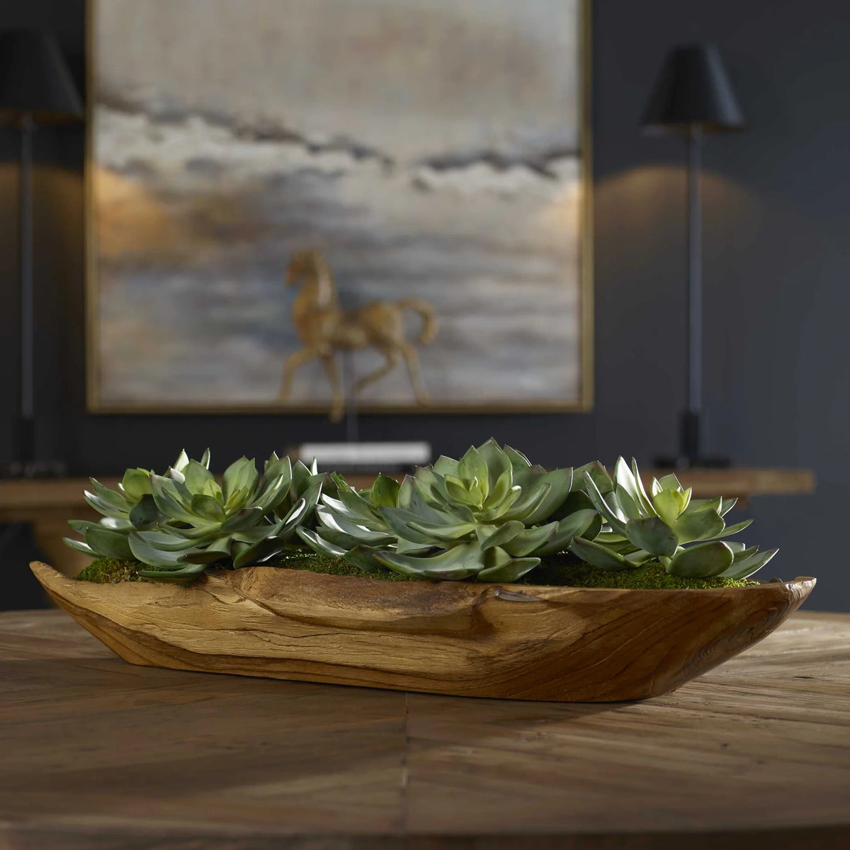 Green Succulent Centerpiece
