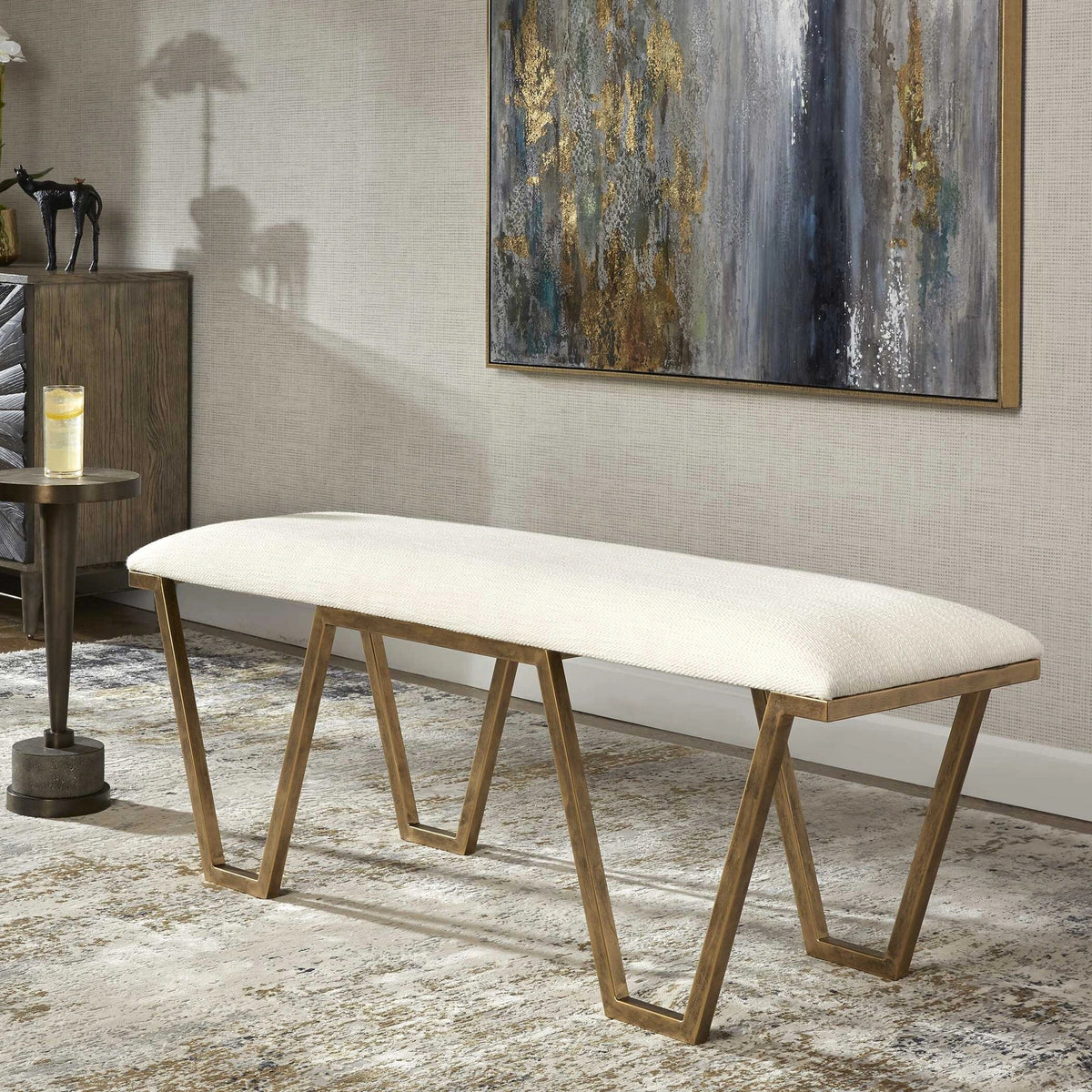 Geometric Accent Bench