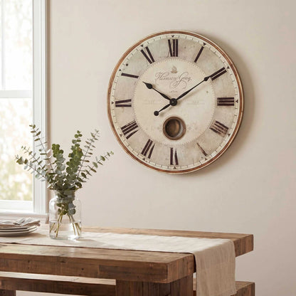 Weathered Gray Wall Clock