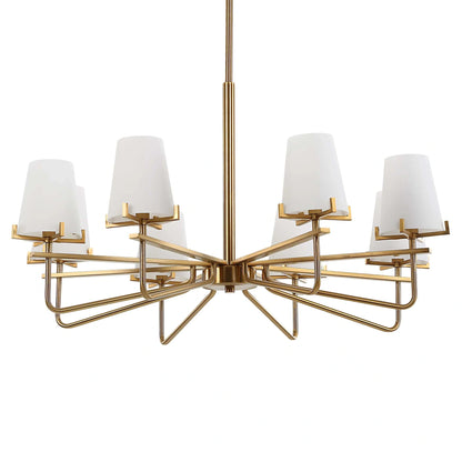 8 Light Brass Chandelier