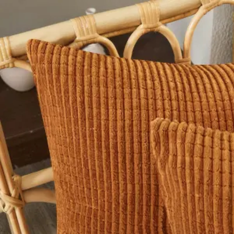 Deconovo's Corduroy Stripe Throw Pillow Covers - Set of 2