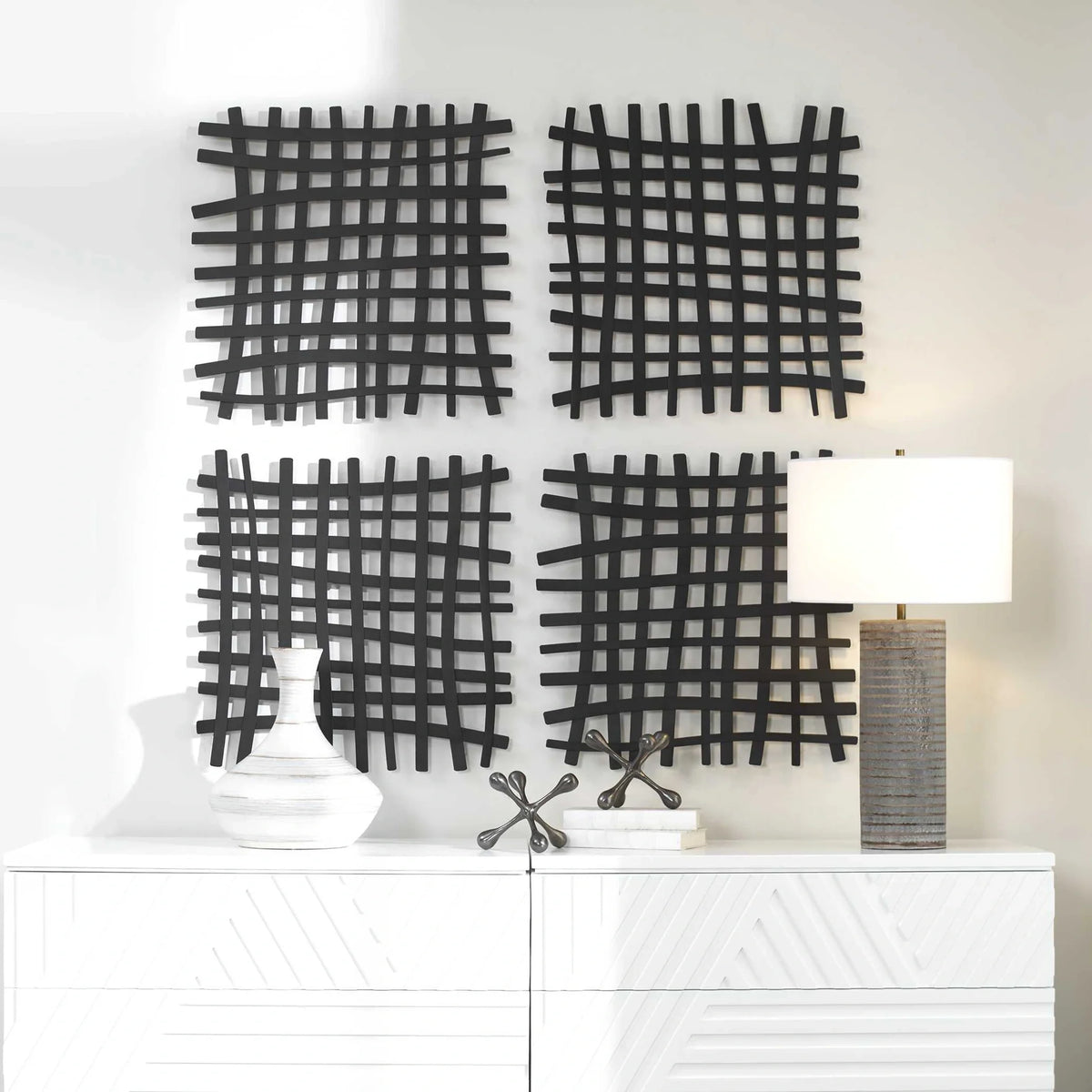Iron Grid Wall Panel