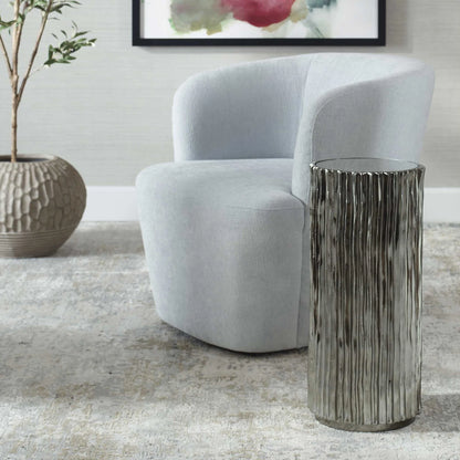 Modern Nickel Drink Table