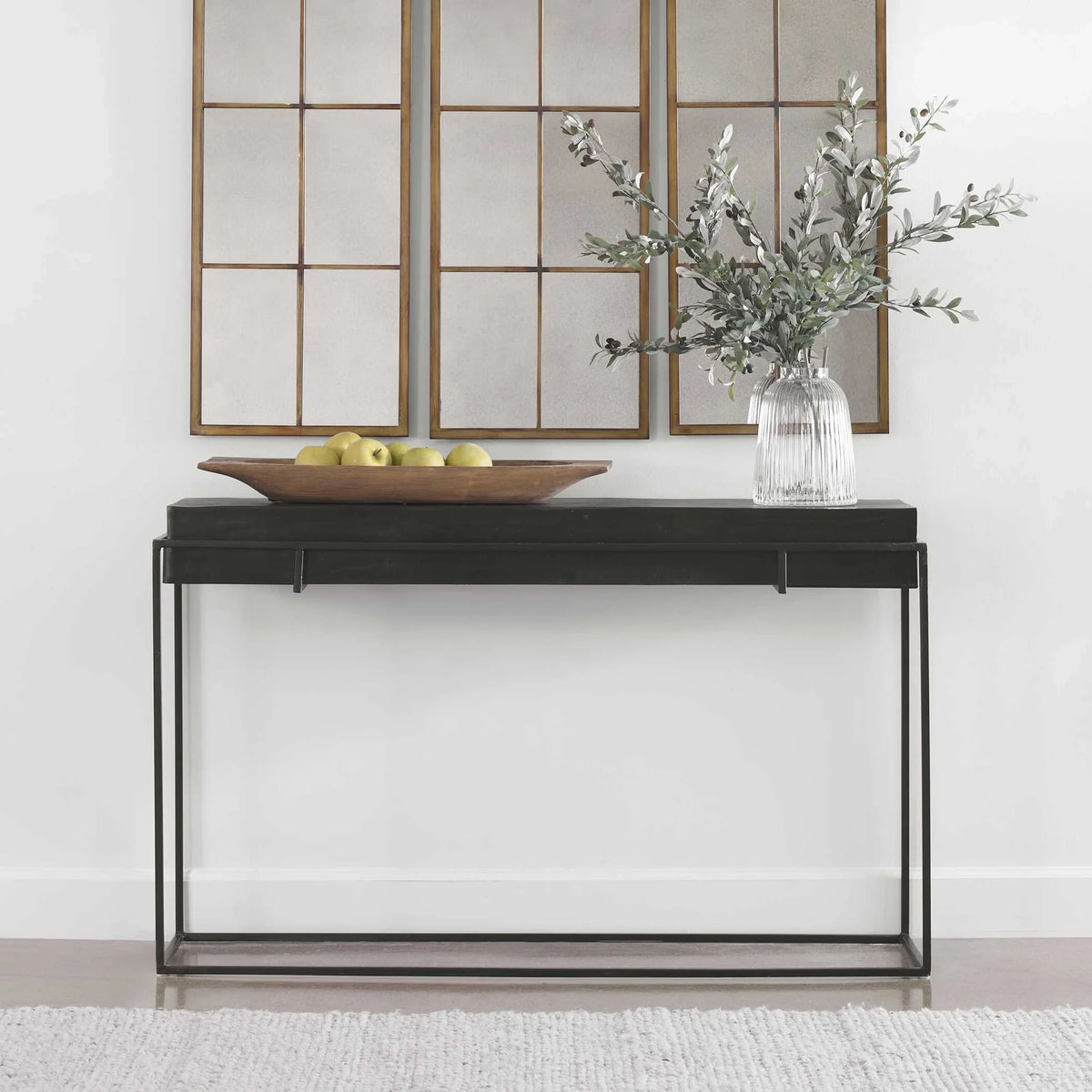 Modern Black Console Table