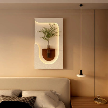 Modern Wall Art Featuring Remote-Controlled LED Lighting