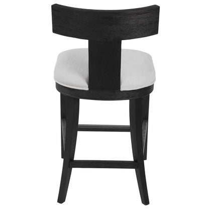 Whitewashed Wood Counter Stool