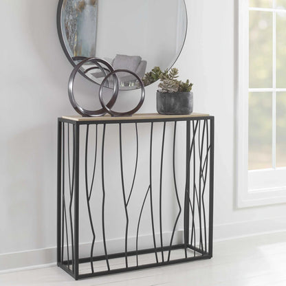 Travertine Console Table