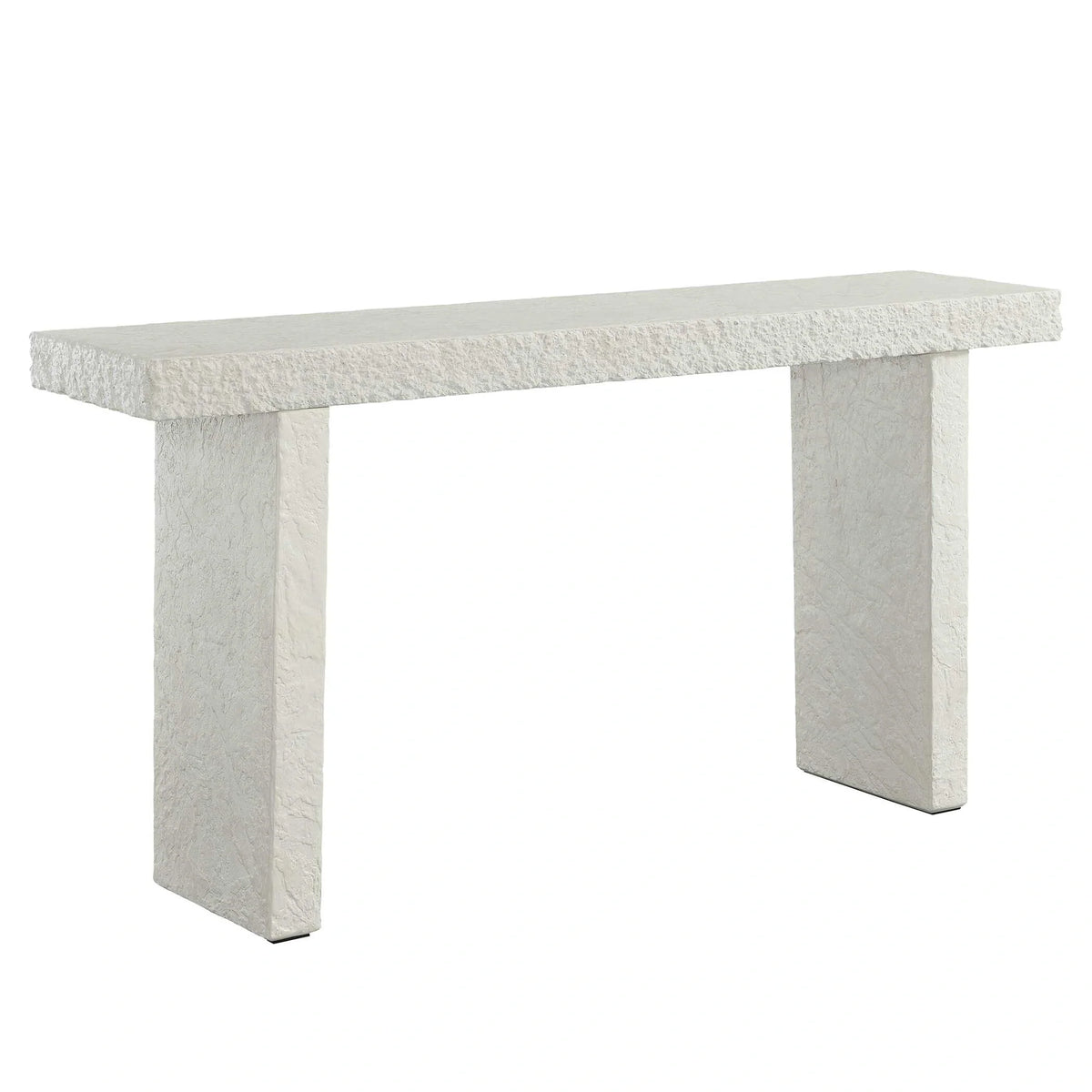 Indoor-Outdoor Limestone Console Table