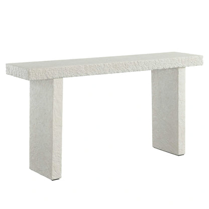 Indoor-Outdoor Limestone Console Table