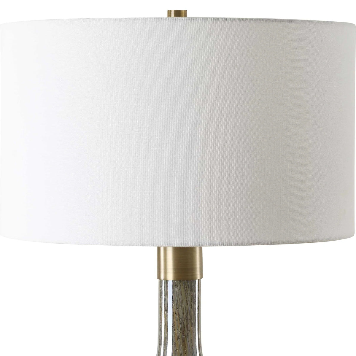 Brown Seeded Glass Table Lamp