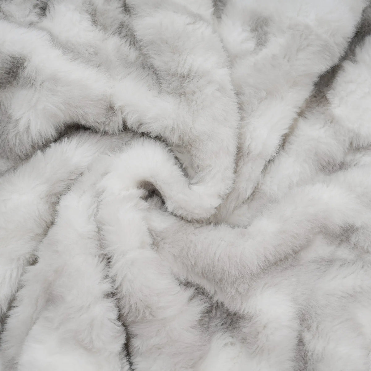 18x18 Soft Grey Faux Rabbit Fur Cushion Cover