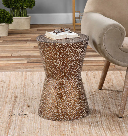 Drum Shaped Accent Table