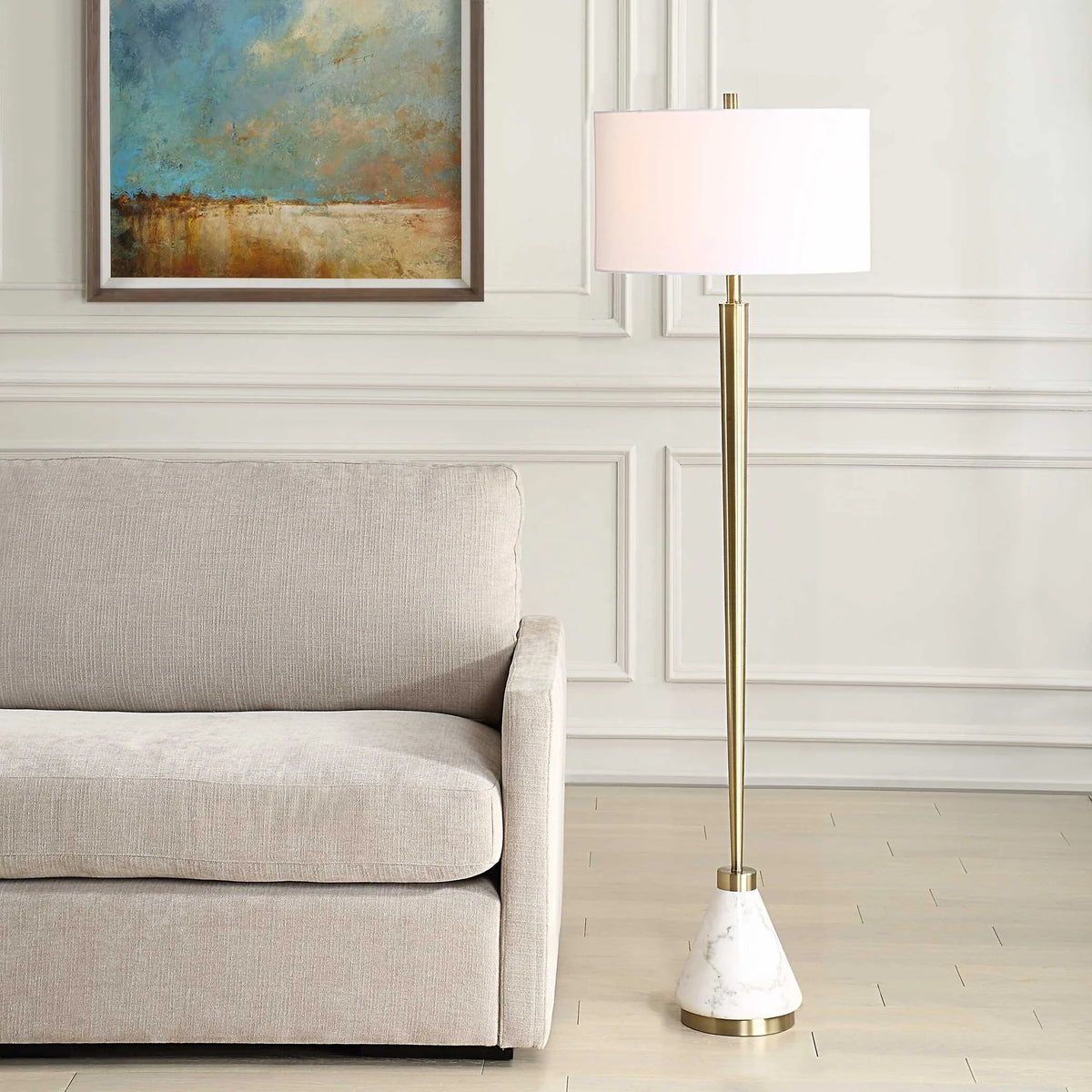 Tapered Metal Floor Lamp