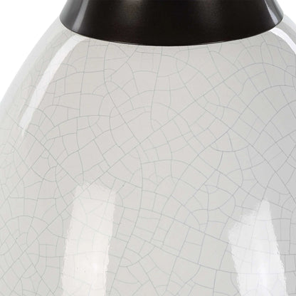 Crackled White Ceramic Table Lamp