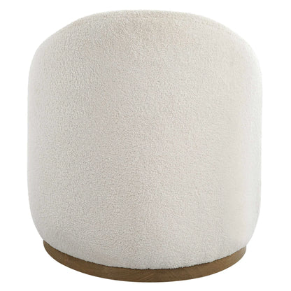 Swivel Sheepskin Ottoman