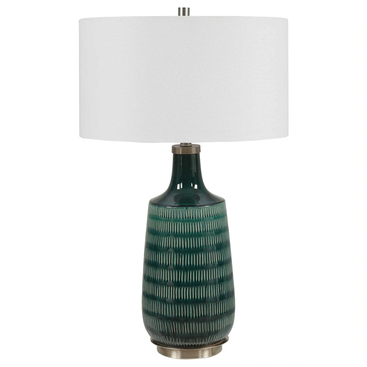 Mottled Gray Ceramic Table Lamp