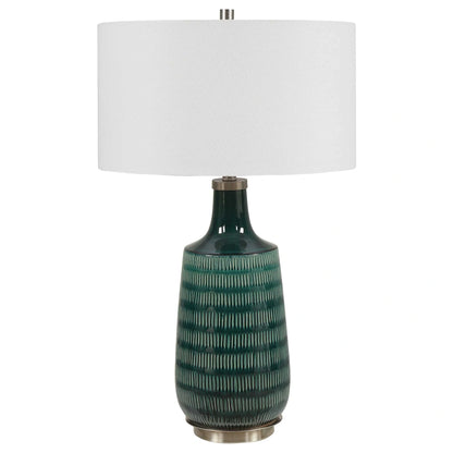 Mottled Gray Ceramic Table Lamp