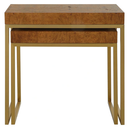 Wooden Nesting Tables, Set of 2