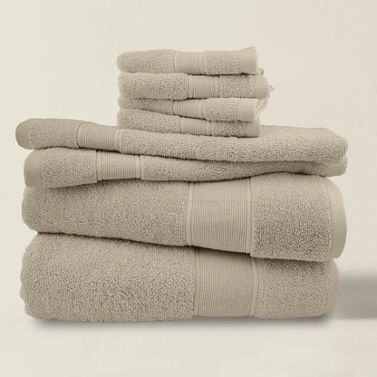 8-Piece Cotton Bath Towel Set | 2 Bath Towels, 2 Hand Towels, 4 Washcloths | Five Colours