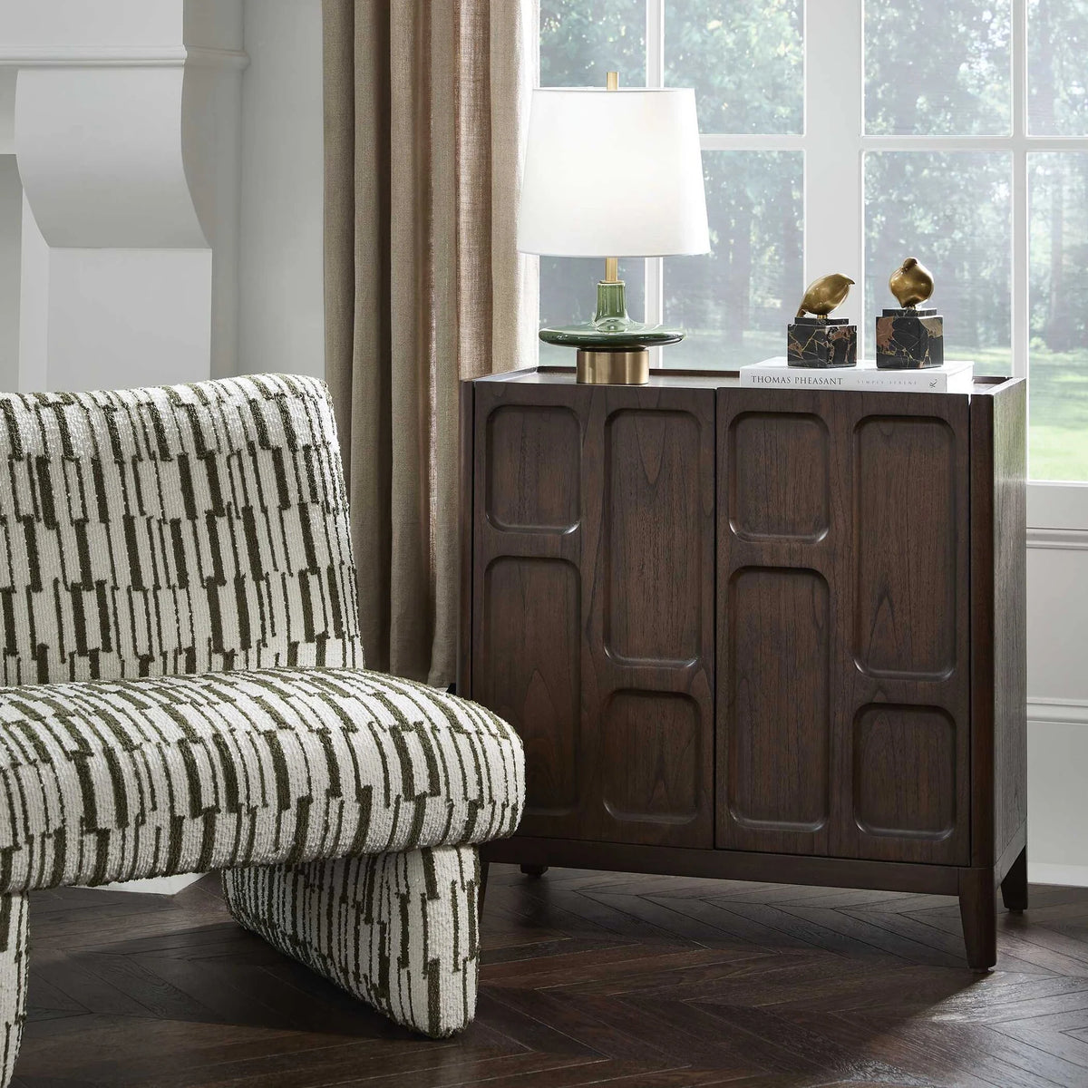 2-Door Walnut Cabinet