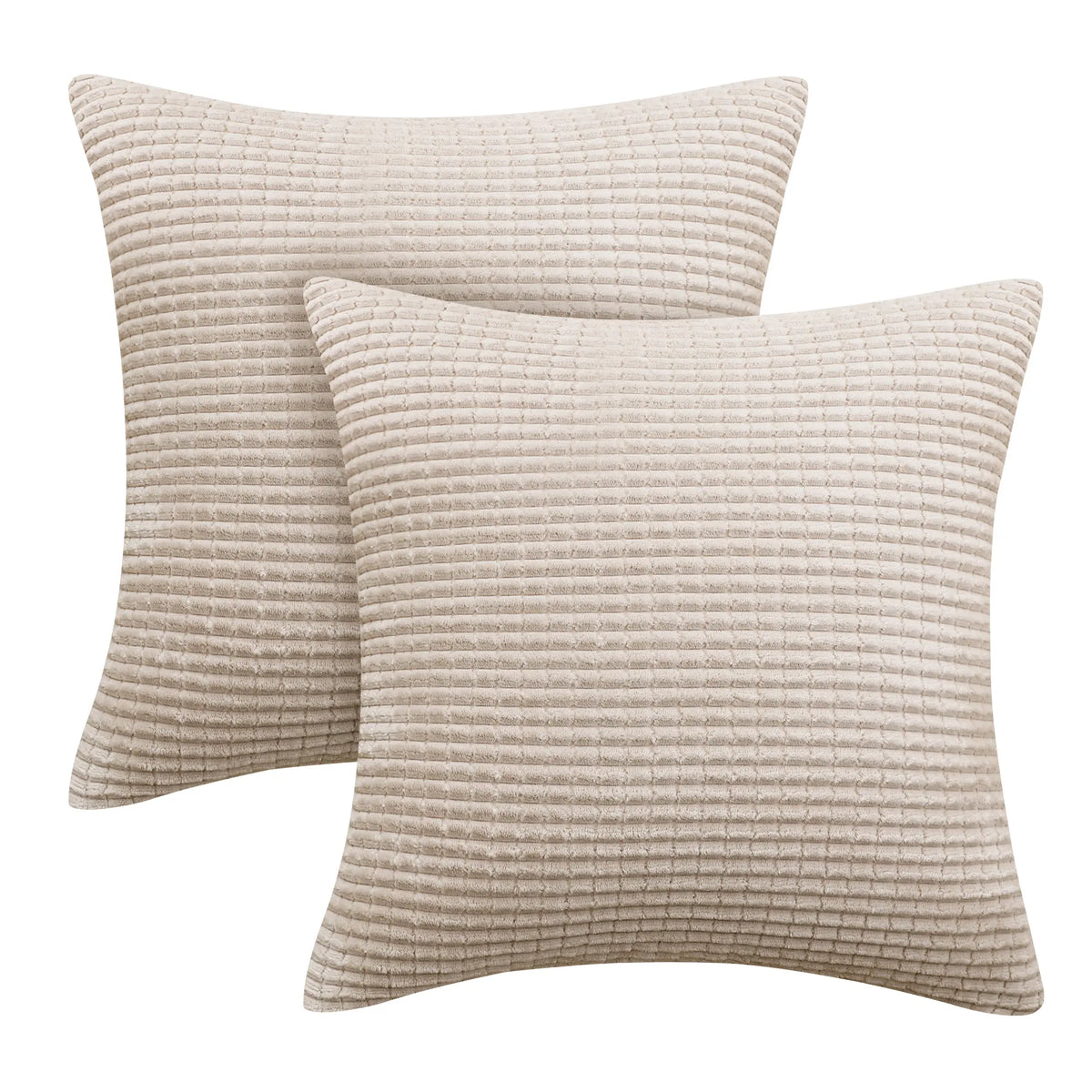 Elevate Your Home Decor with Deconovo's Luxurious Corduroy Stripe Throw Pillow Covers - Set of 2
