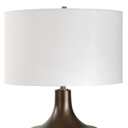 Curved Bronze Table Lamp
