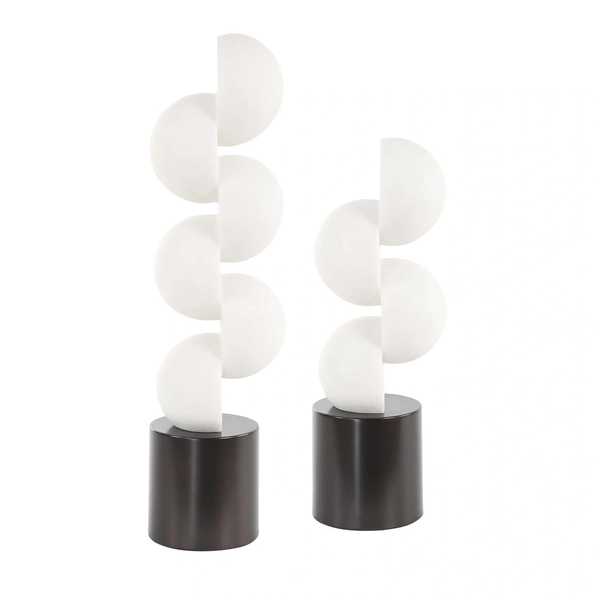 White Sculptures Set of 2