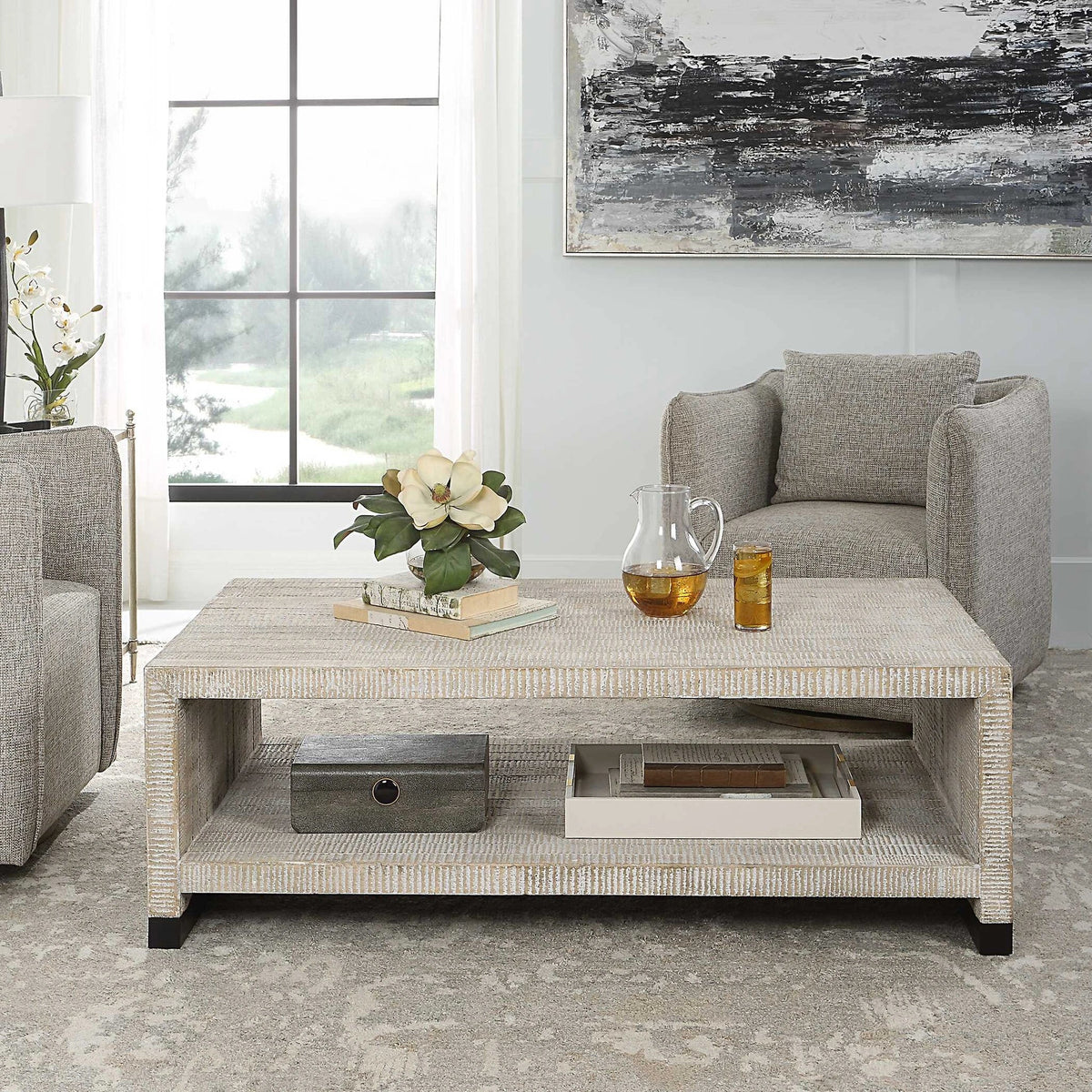 White Washed Coffee Table