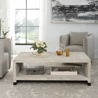 White Washed Coffee Table