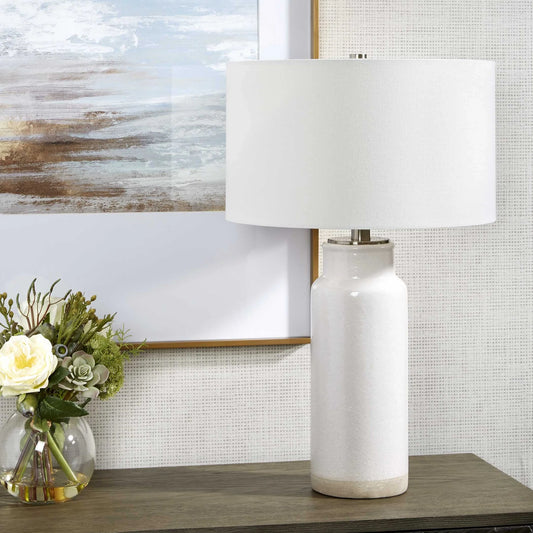 White Farmhouse Table Lamp