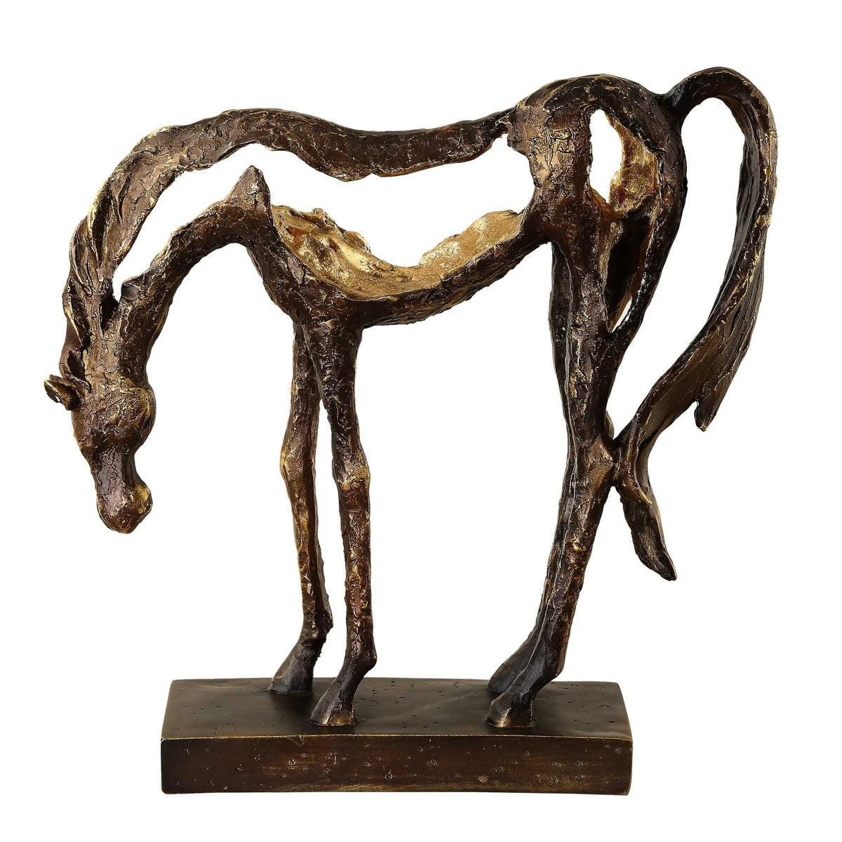 Grazing Horse Sculpture