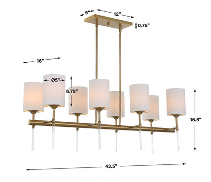 8-Light Linear Chandelier