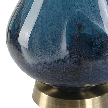 Sapphire Art Glass Table Lamp