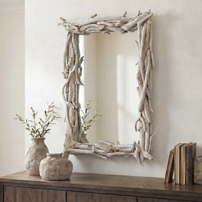 Natural Teak Root Mirror