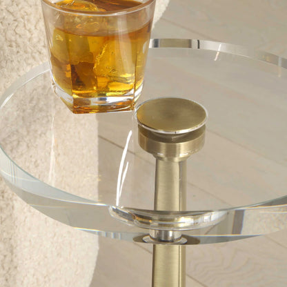 Ribbed Crystal Drink Table