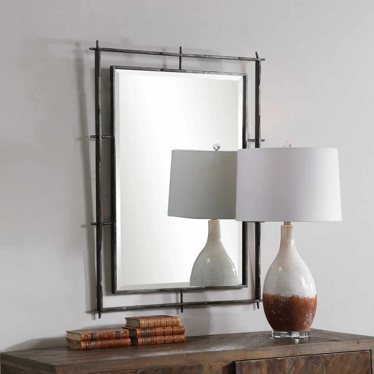 Industrial Iron Mirror