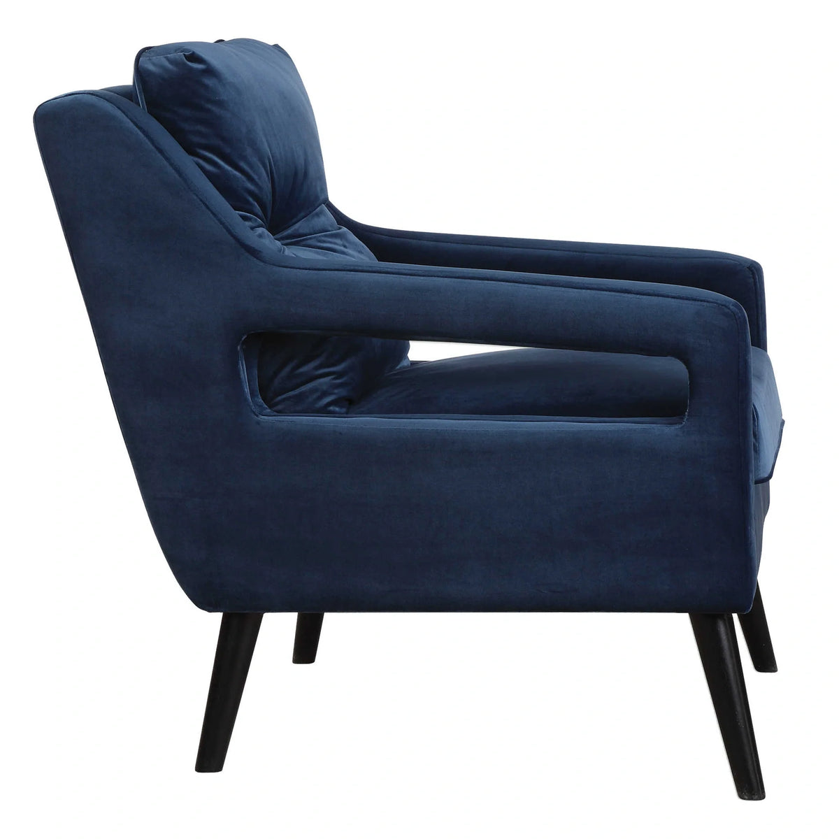 Ink Blue Velvet Armchair