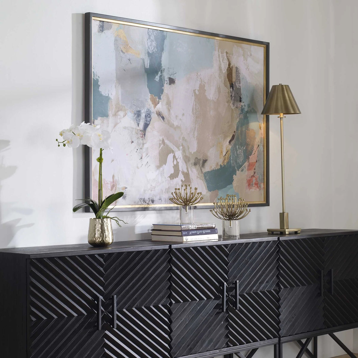 Abstract Gold Leaf Framed Print