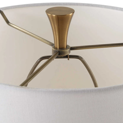 White Stone Table Lamp