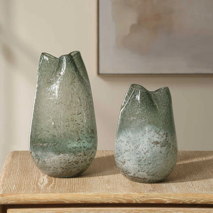Seeded Glass Vases Set/2