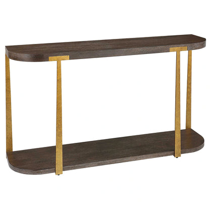 Coffee Oak Console Table