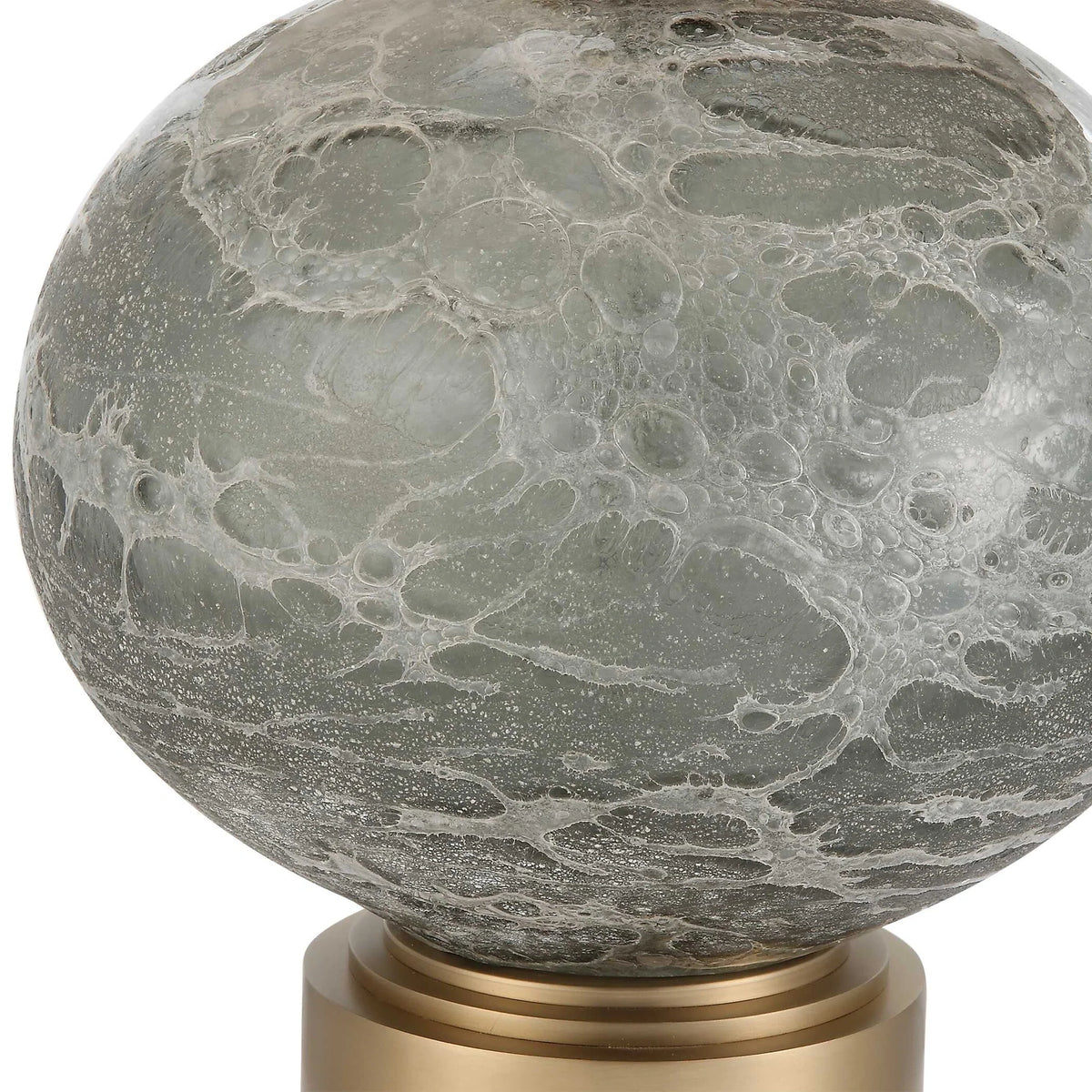 Gray Glass Table Lamp