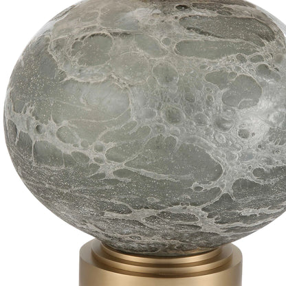 Gray Glass Table Lamp