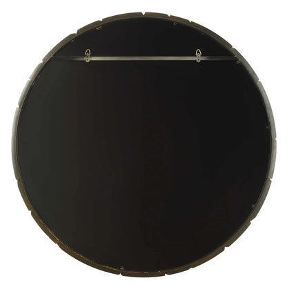 Amber Glass Round Mirror