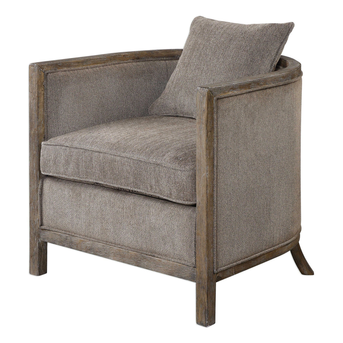 Gray Chenille Accent Chair