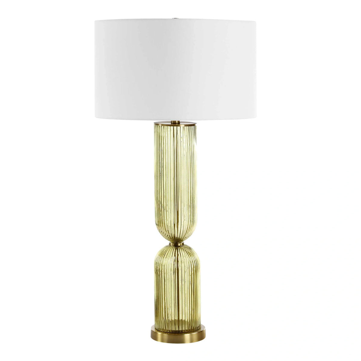 Olive Glass Table Lamp