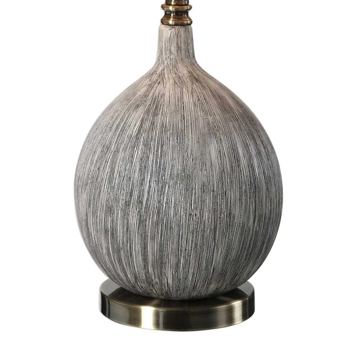 Textured Ivory Ceramic Table Lamp